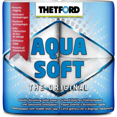 Бумага для биотуалета THETFORD AQUA SOFT (4 шт,растворимая)